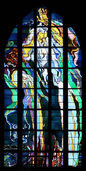 Stanislaw Wyspianski Stained glass window in Franciscan Church, designed by Wyspiaeski